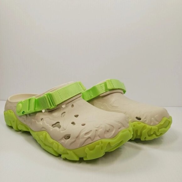 Crocs All-Terrain Atlas Clogs Bone Limeade Adult Unisex Size 13 Men 208391-2BZ - Picture 1 of 4